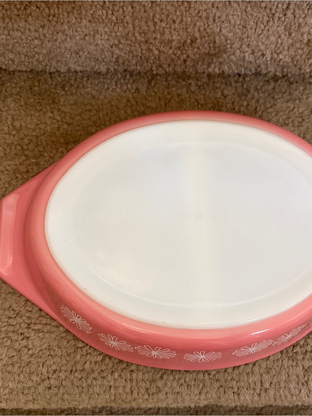 Pyrex Pink Daisy Divided Serving Dish Excellent vintage condition - Picture 3 of 5
